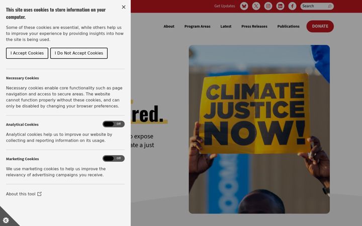 Screenshot of priceofoil.org