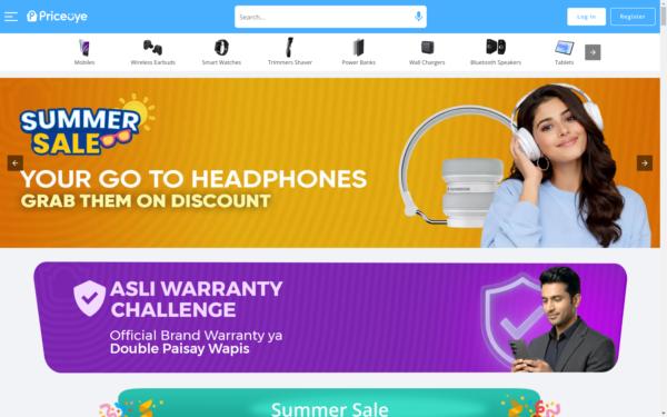 Screenshot of priceoye.pk