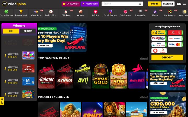 Screenshot of pridespins.com.gh