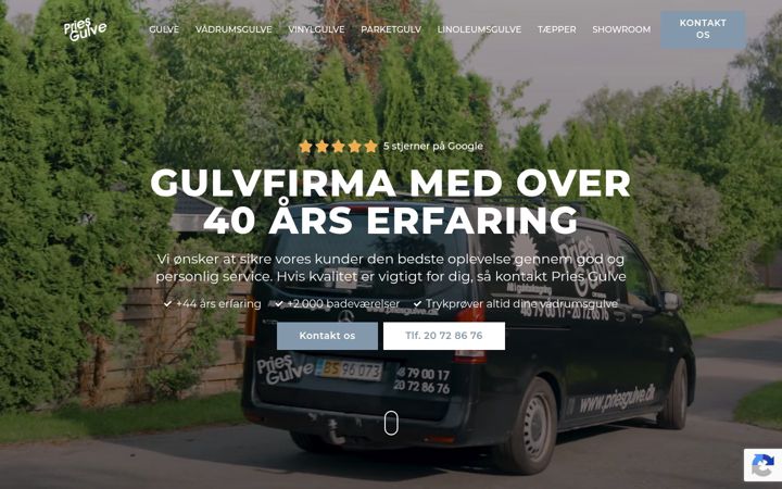 Snimka zaslona za priesgulve.dk