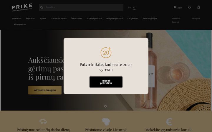 Screenshot of prikeshop.lt