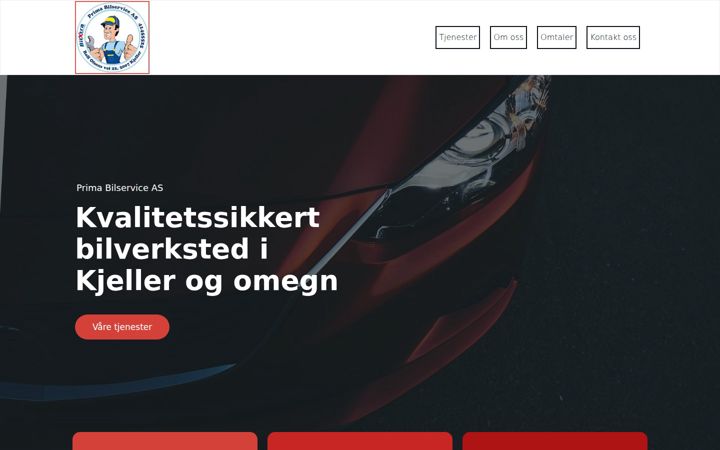 Screenshot von primabilservice.no
