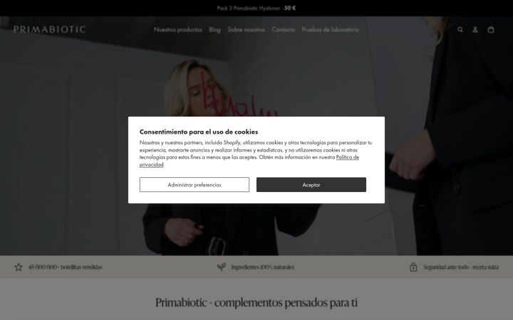 Screenshot of primabiotic.es