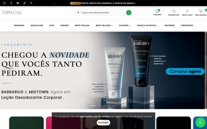 Zrzut ekranu primacial.com.br