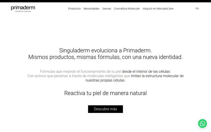 Screenshot of primaderm.com.ve
