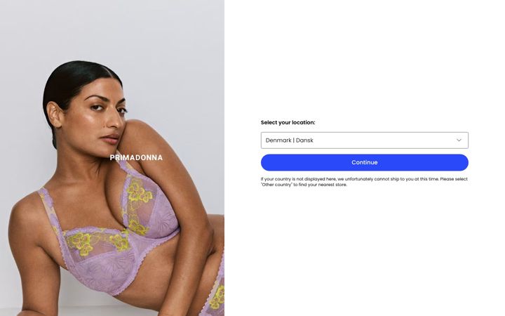 Screenshot of primadonna.com