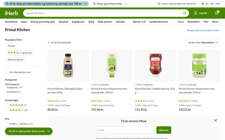 Screenshot of primalkitchen.com