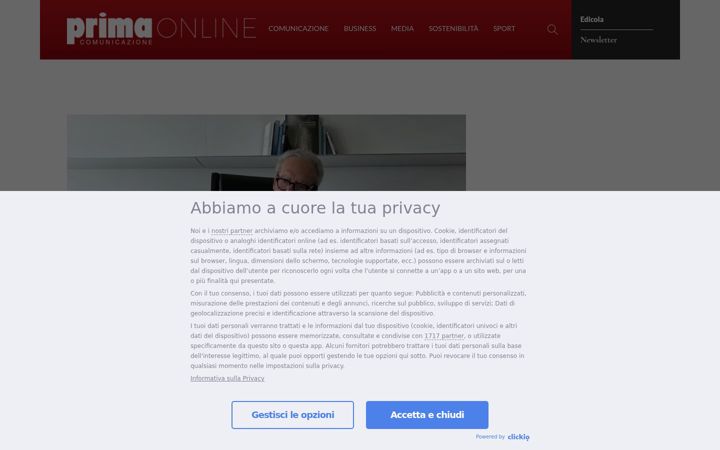 Screenshot von primaonline.it