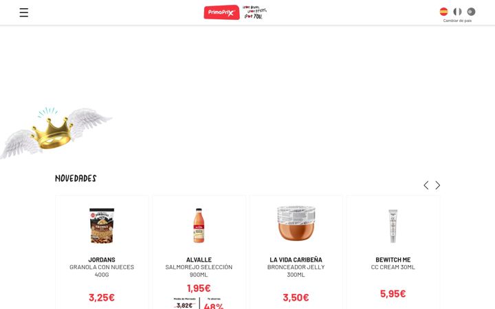 Ekrano kopija primaprix.eu