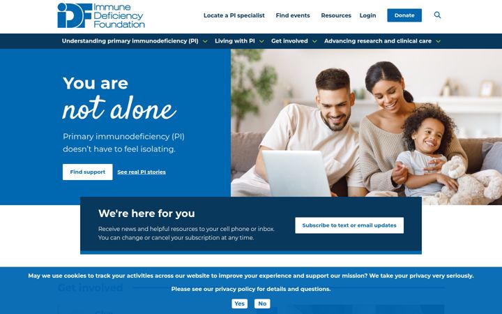 Screenshot of primaryimmune.org