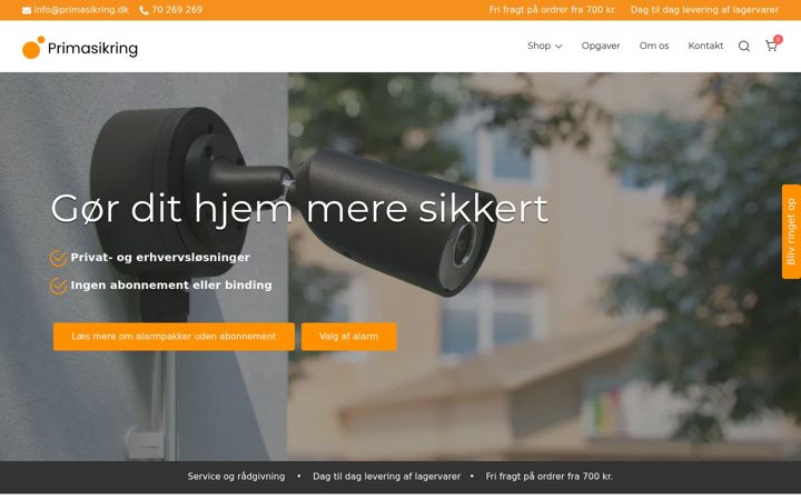 Snímek obrazovky primasikring.dk
