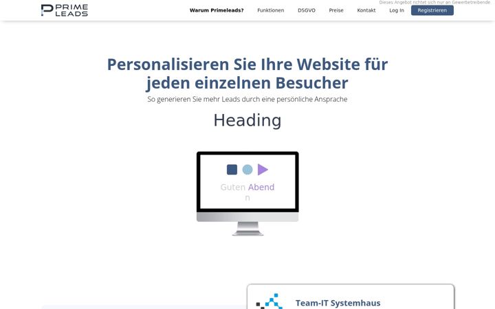 Screenshot of primeleads.de