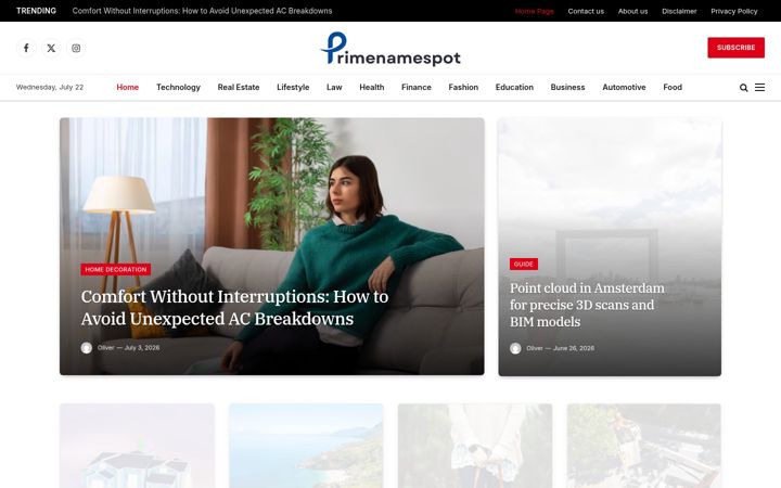 Screenshot of primenamespot.com
