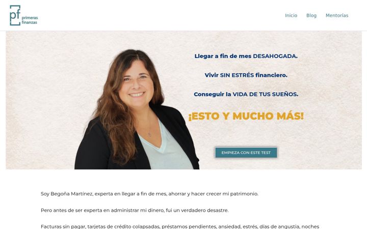 Captura de ecrã de primerasfinanzas.com