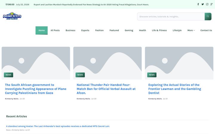 Screenshot of primeslotsexpress.nl