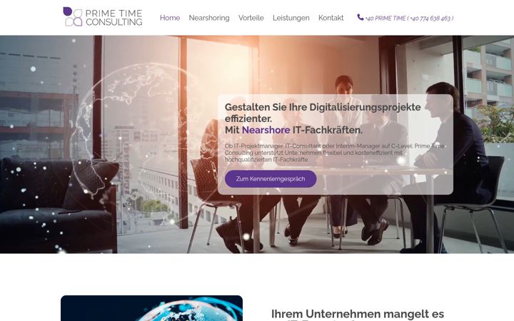 Screenshot of primetimeconsulting.com
