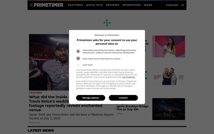 Screenshot of primetimer.com