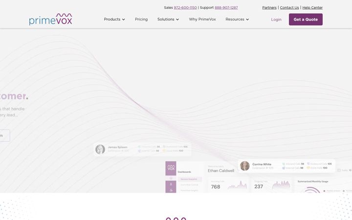 Screenshot του primevox.net