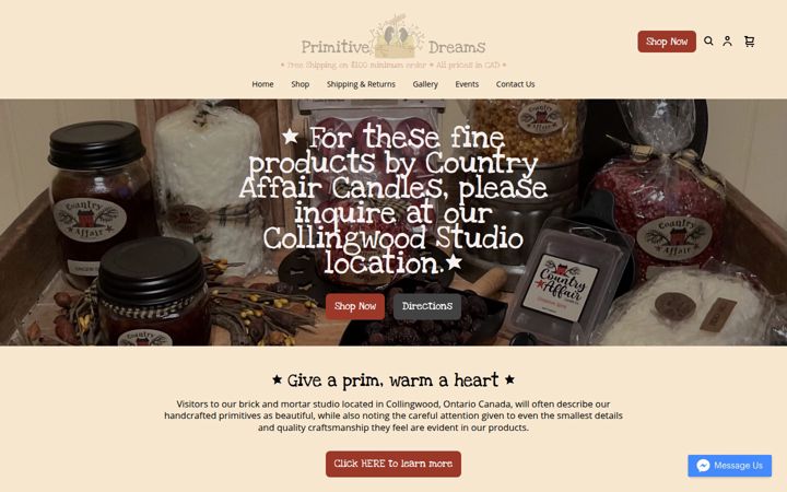 Screenshot ta' primitivedreams.ca