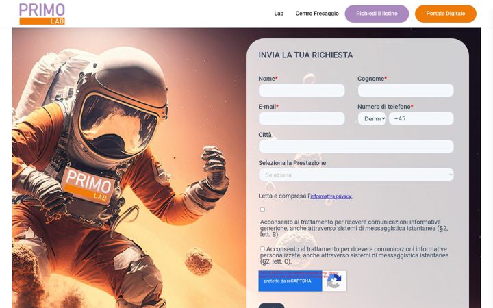 Screenshot von primo-lab.com