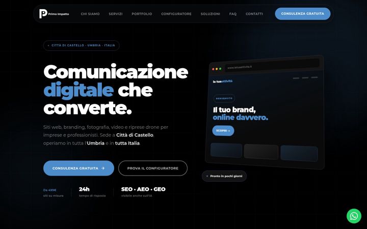 Screenshot von primoimpatto.com