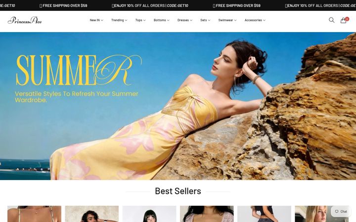 Screenshot of princessace.com