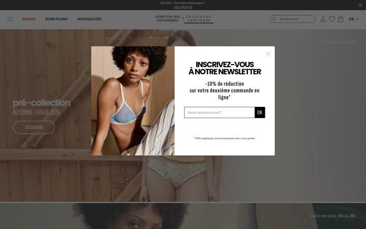 Screenshot of princessetamtam.com