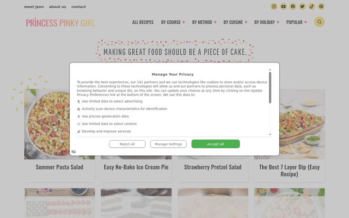 Screenshot of princesspinkygirl.com