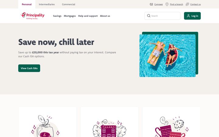 Екранна снимка на principality.co.uk