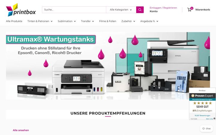 Zrzut ekranu printbox-online.de