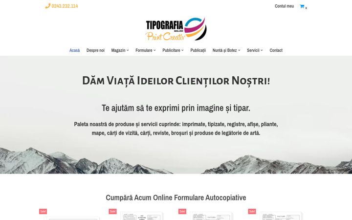 Posnetek zaslona printcreativ.ro