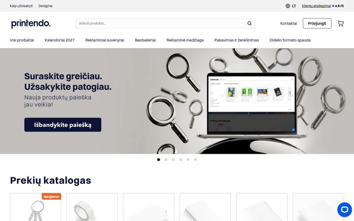 Screenshot of printendo.lt