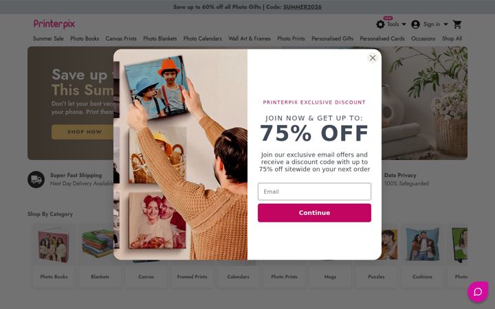 Screenshot of printerpix.co.uk