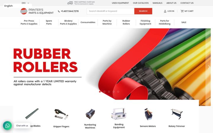 Screenshot of printerspartsusa.com
