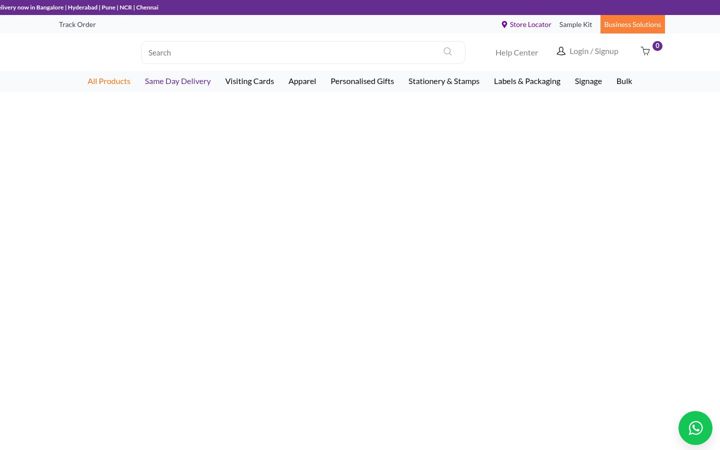 Screenshot of printo.in