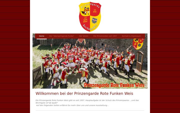 Screenshot of prinzengarde-weis.de