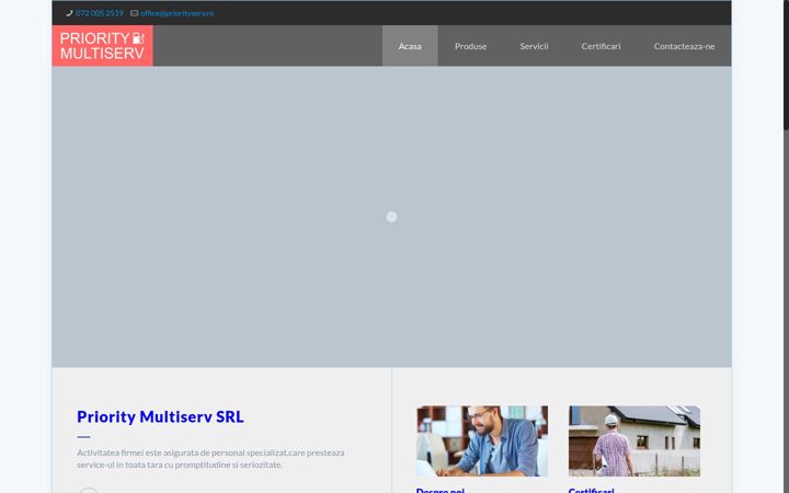 Screenshot di priorityserv.ro