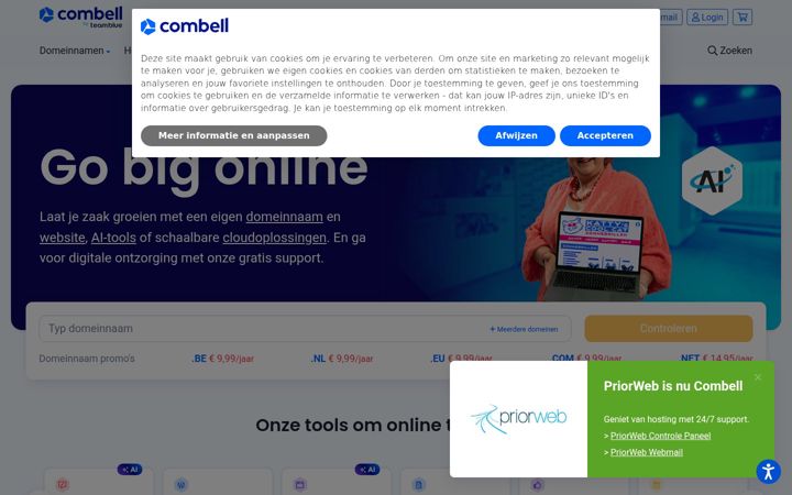Screenshot of priorweb.be