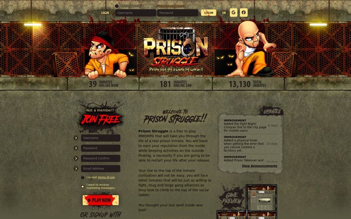 Screenshot of prisonstruggle.com