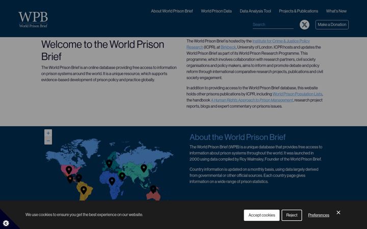 Screenshot of prisonstudies.org