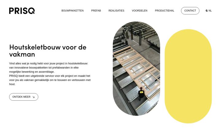 Screenshot of prisq.be