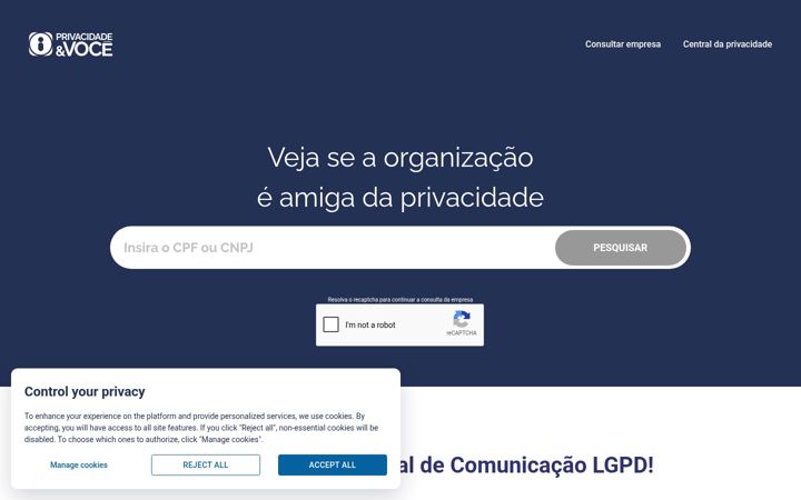Screenshot of privacidade.com.br