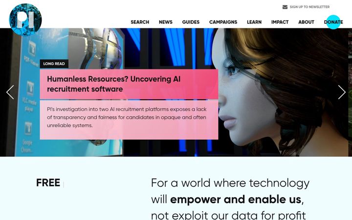 Screenshot ta' privacyinternational.org