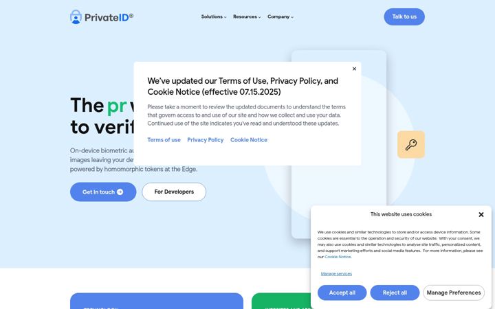 Screenshot of privateid.com