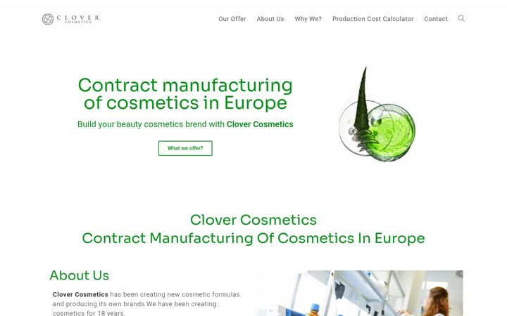 Screenshot of privatelabelscosmetics.com