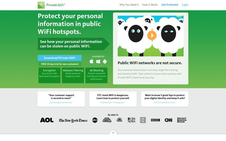 Screenshot of privatewifi.com