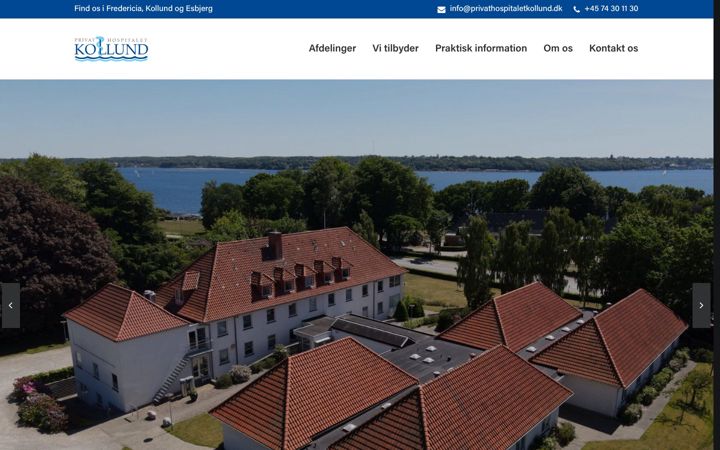 Screenshot of privathospitaletkollund.com
