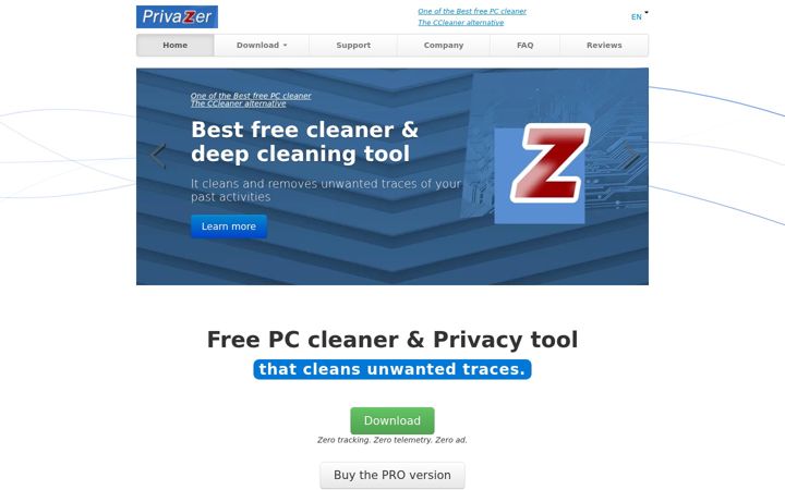 Captura de ecrã de privazer.com