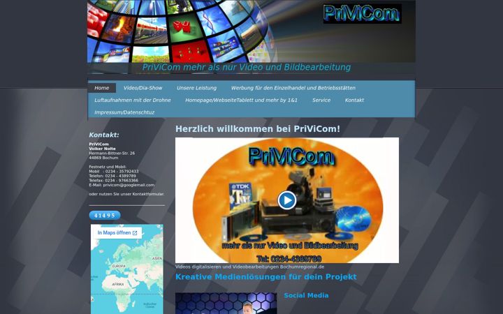 Screenshot of privicom.de