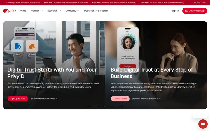 Screenshot of privy.id
